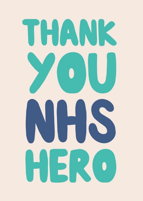 Just To Say Thank You NHS Hero Postcard
