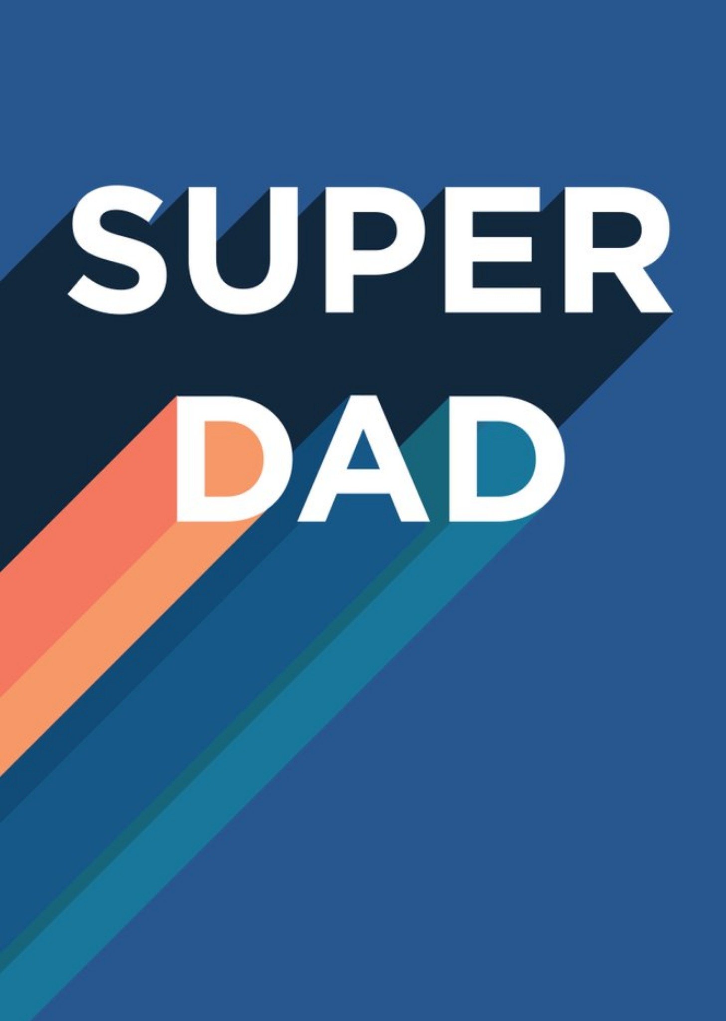 Typographic Super Dad Card Ecard