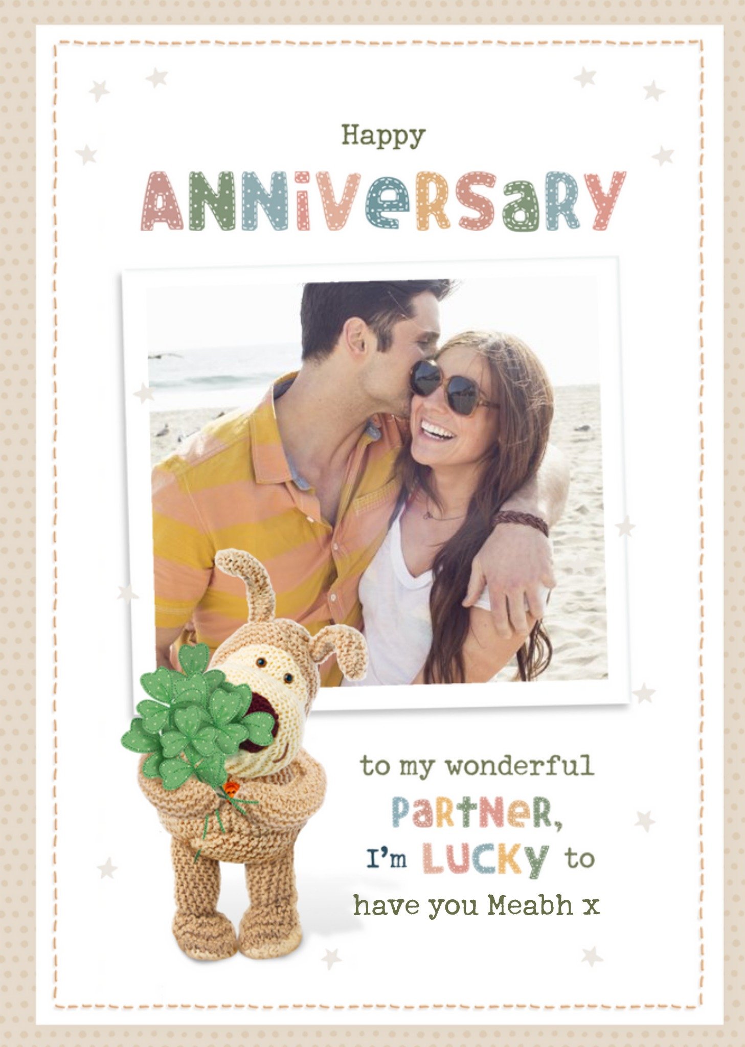 Boofle To My Wonderful Partner Photo Upload Anniversary Card Ecard