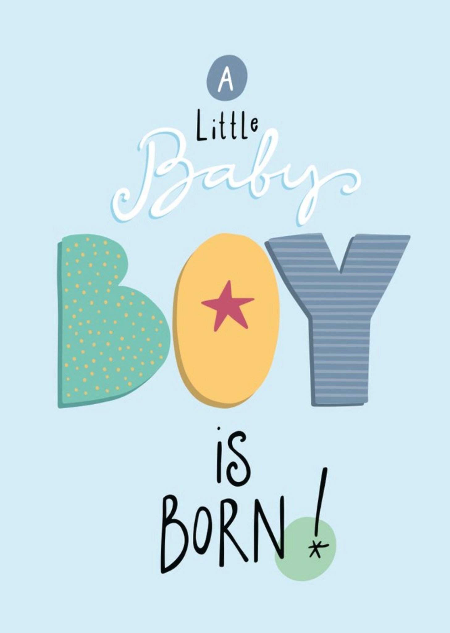 Moonpig A Little Baby Boy Is Born Card, Large