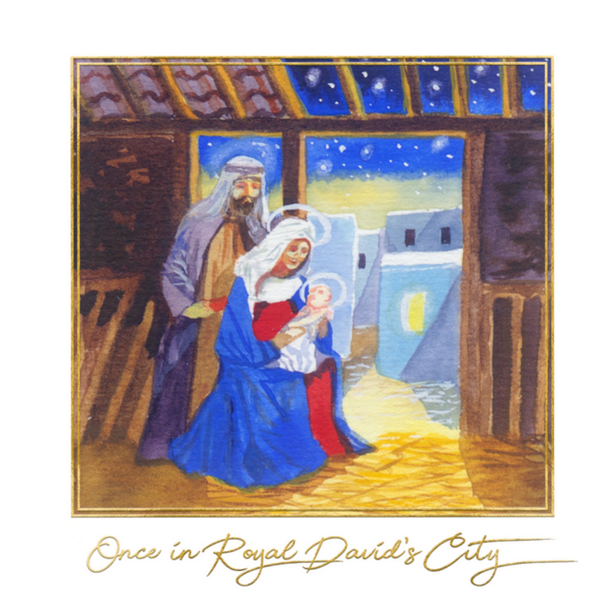 Moonpig Once In Royal David's City Christmas Card, Large