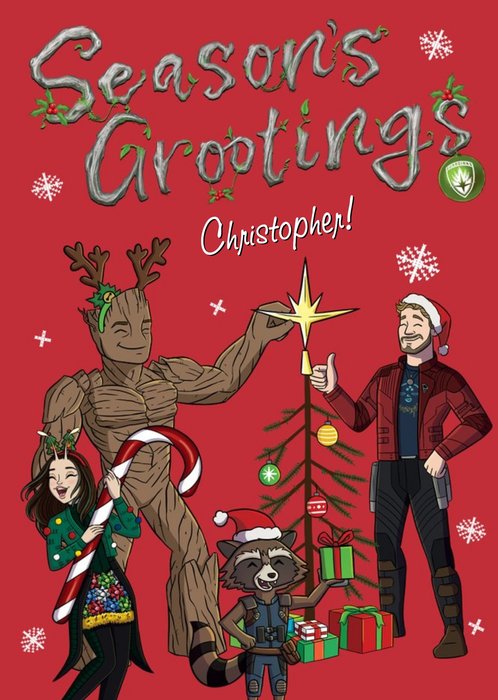 Guardians Of The Galaxy Christmas Card