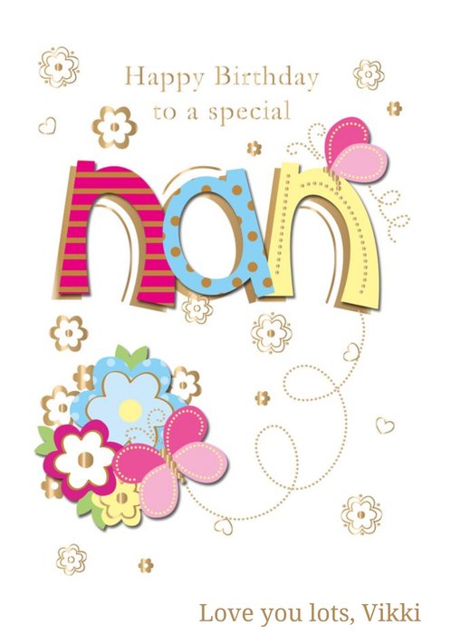 To A Special Nan Birthday Postcard