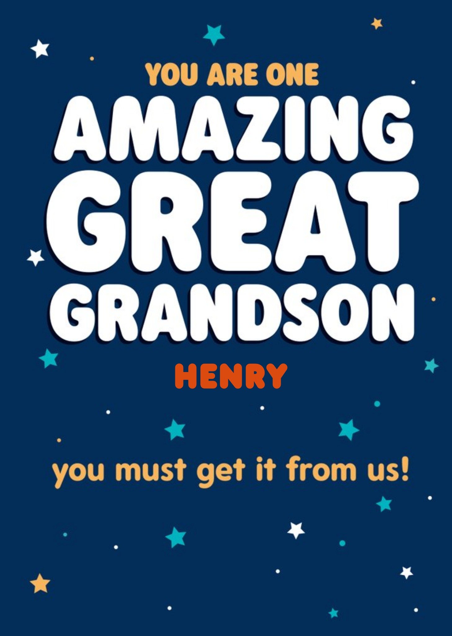 Moonpig Amazing Great Grandson Birthday Card, Large