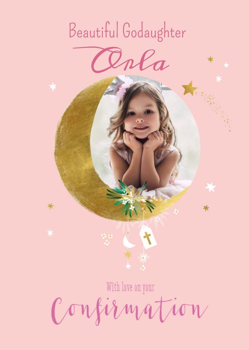 Colette Barker Moon Stars Confirmation Card