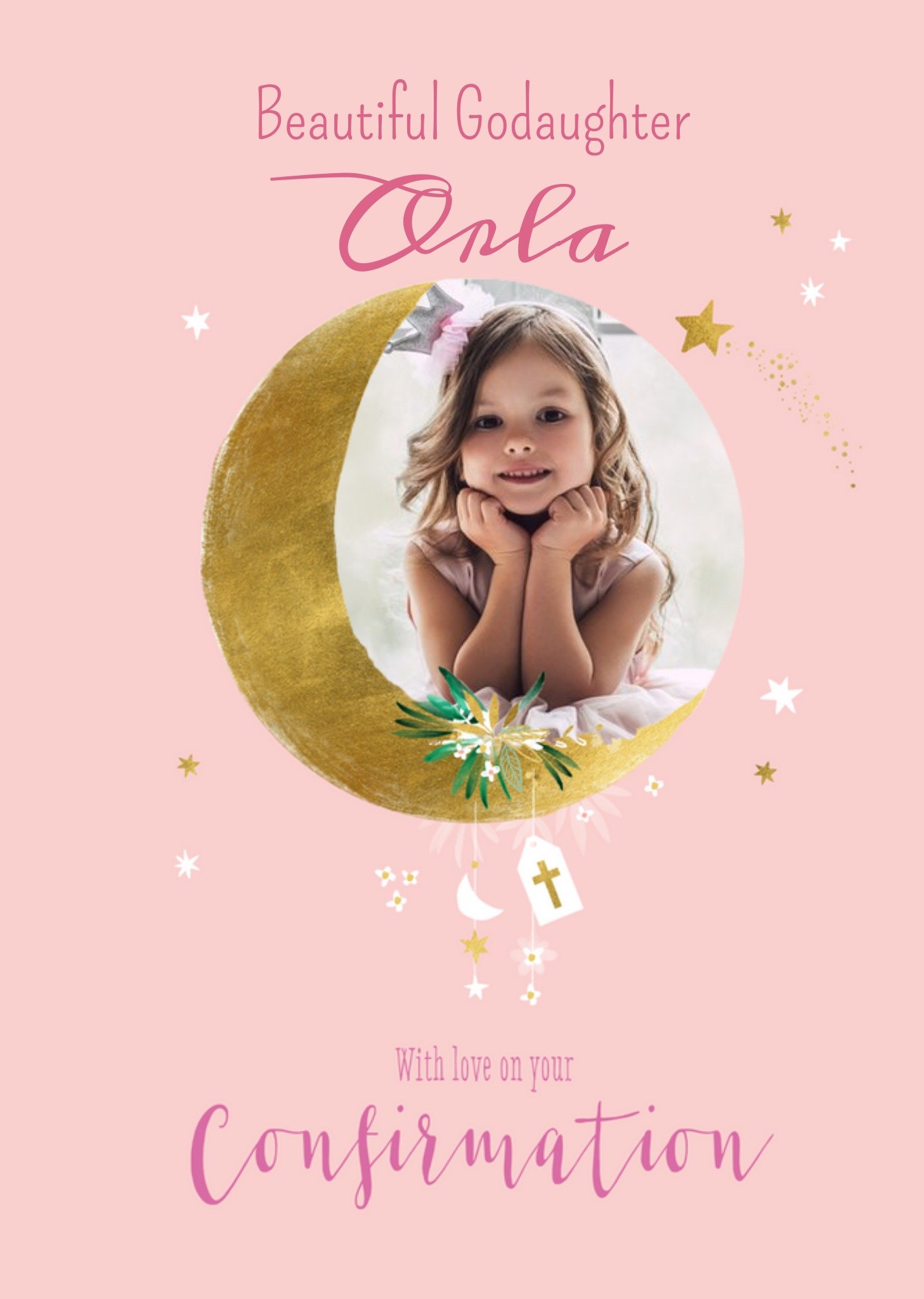 Colette Barker Moon Stars Confirmation Card Ecard