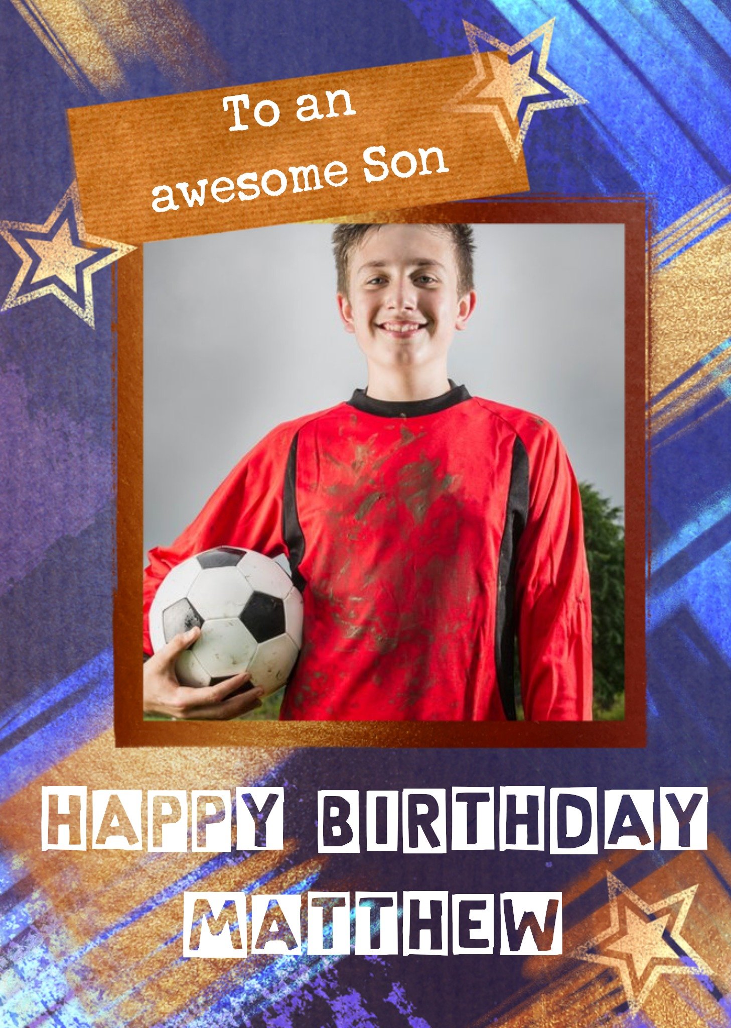 Moonpig To An Awesome Son Photo Upload Birthday Card, Large