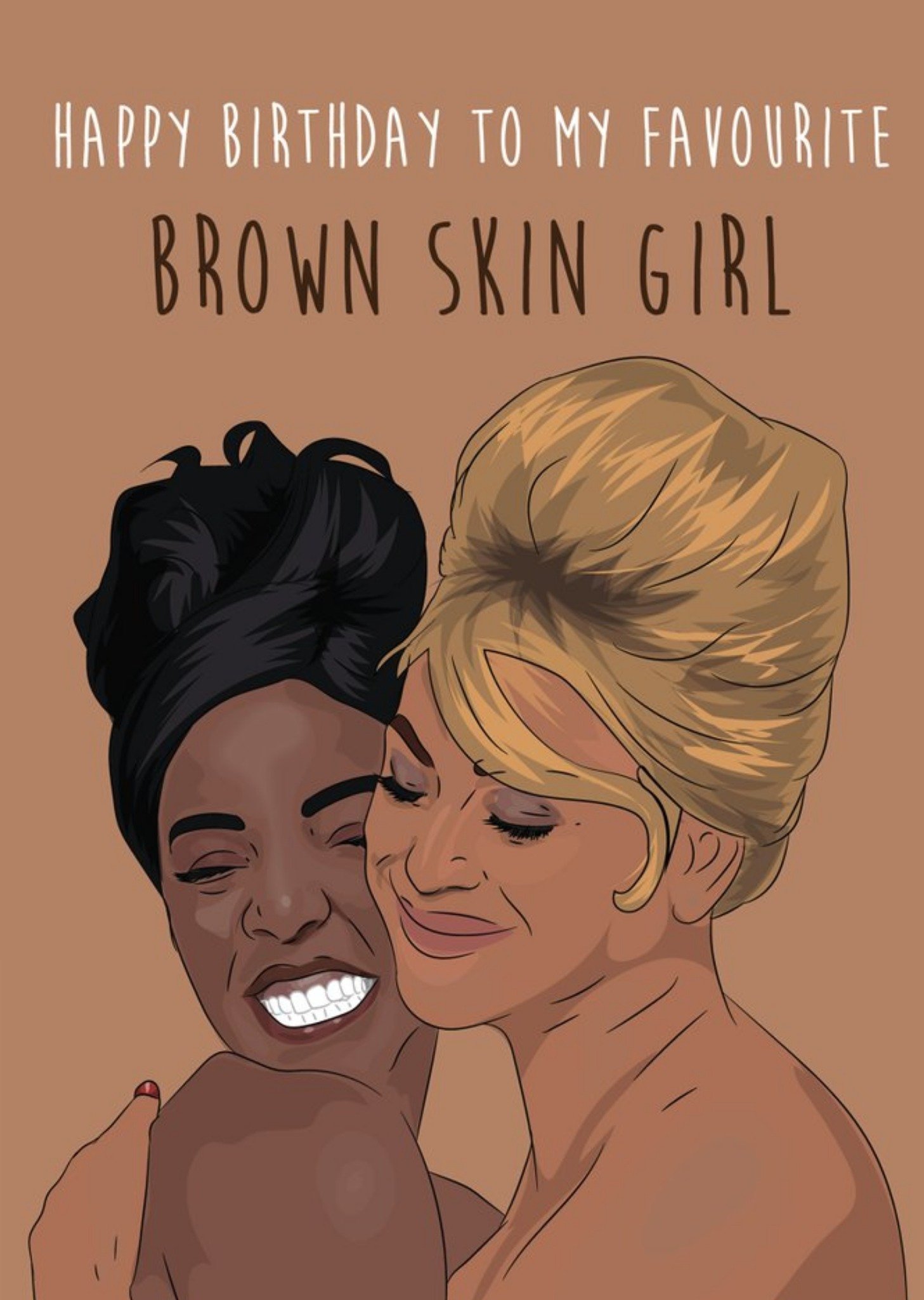 Moonpig Anoela My Favourite Brown Skin Girl Birthday Card, Large