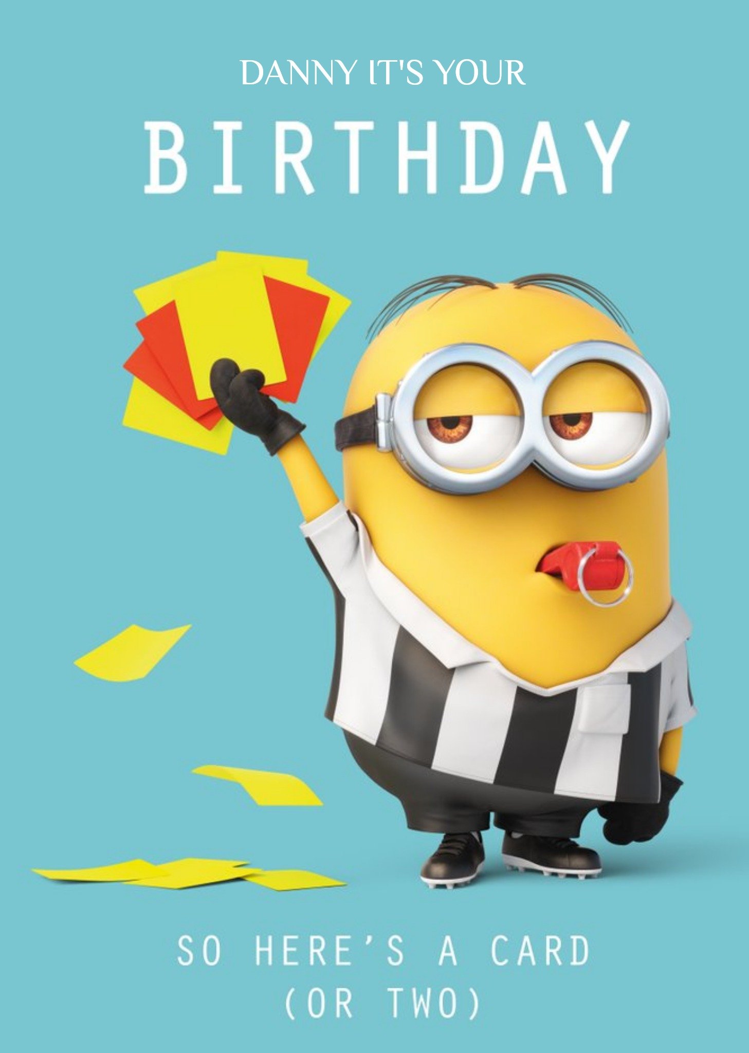 Despicable Me Teens Birthday Cards - Minions - Football, Large