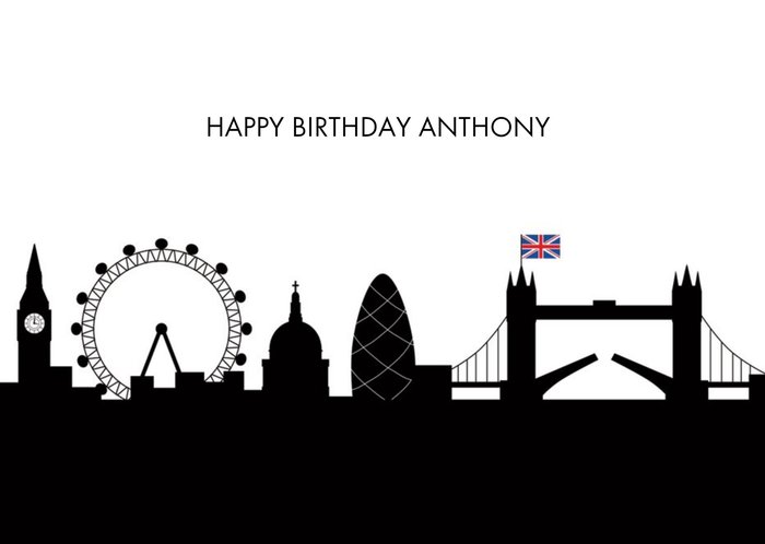 London Skyline Birthday Card