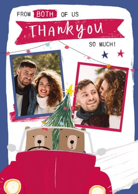 Photo Upload Christmas Thank You Card From Both Of Us