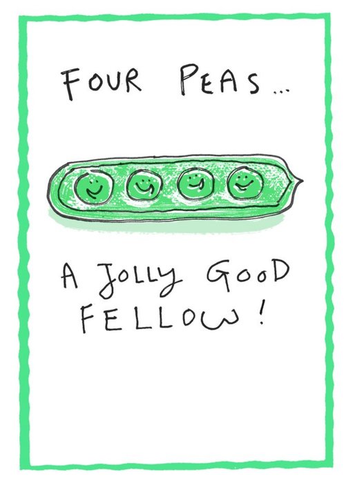 Felt Studios Funny Illustrated Peas Pun Birthday Card