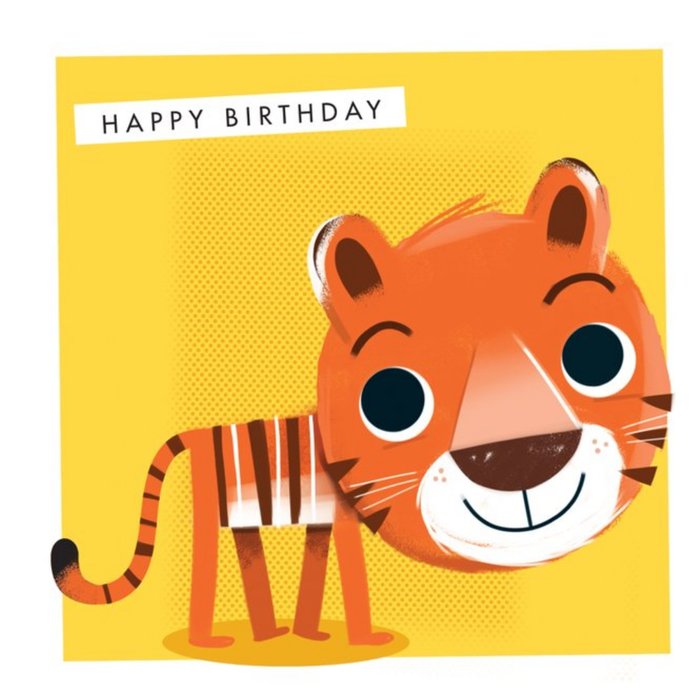 Tiger Party Time Happy Birthday Card