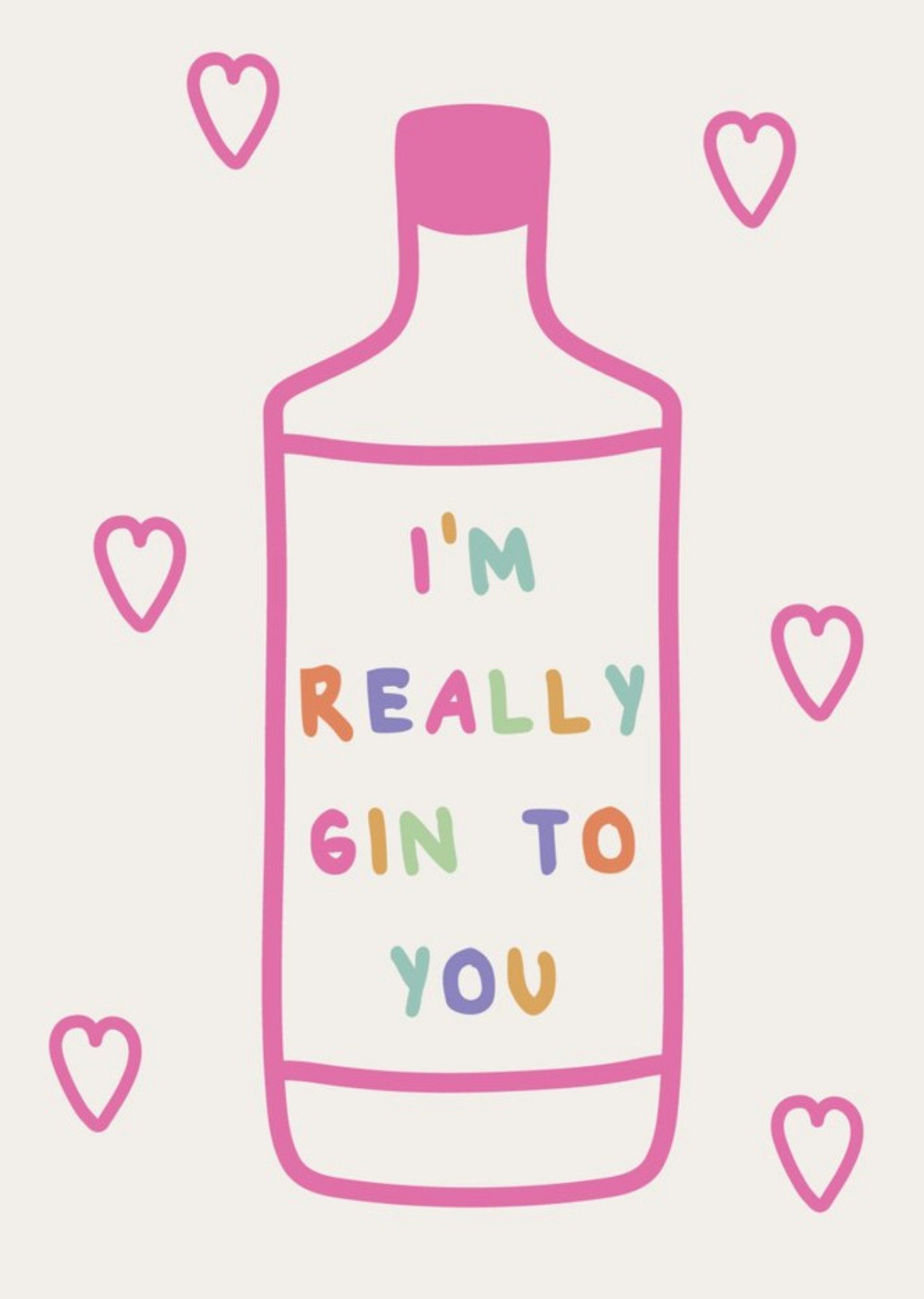 Rumble Cards Pun I Am Really Gin To You Pun Card, Large