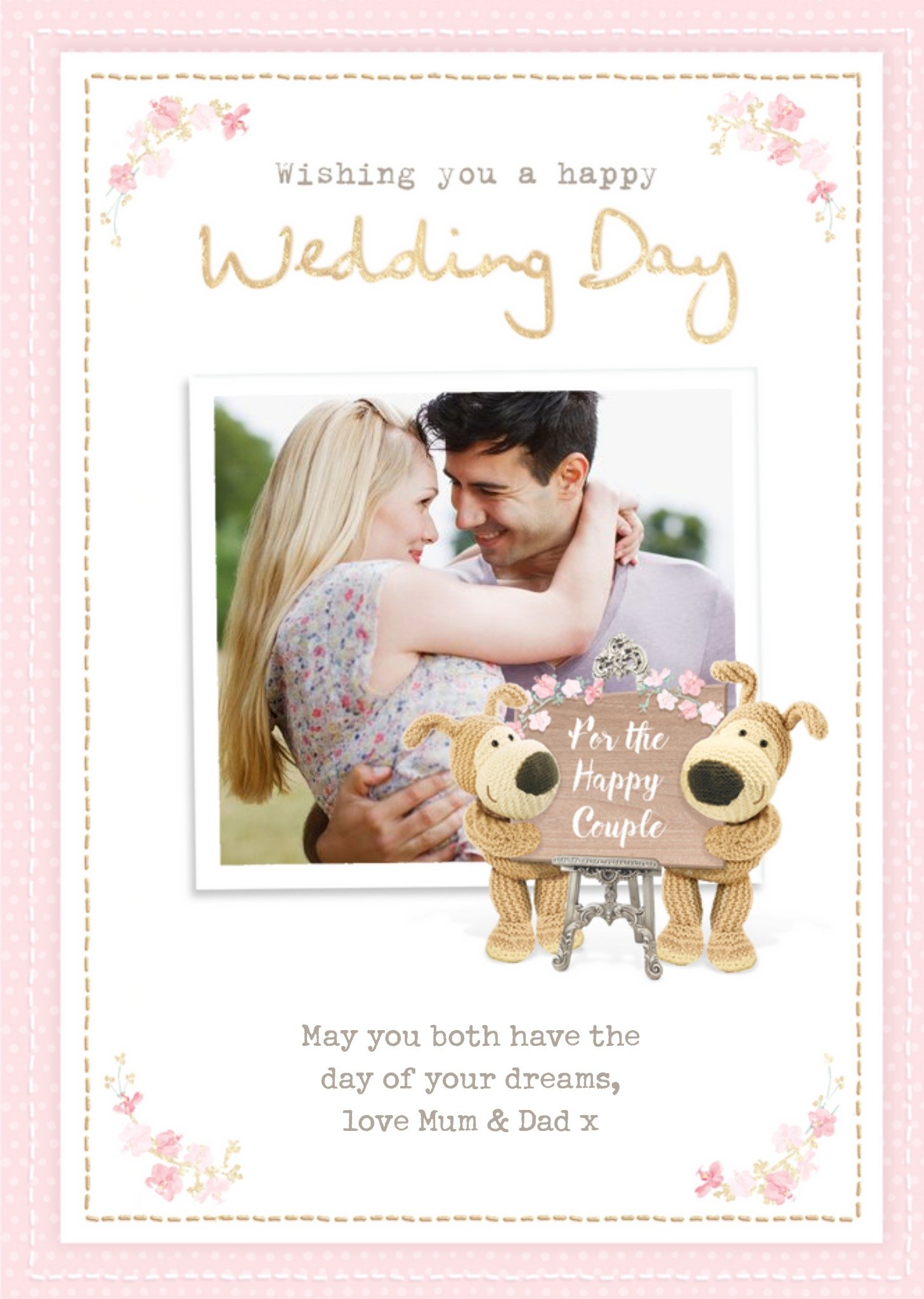 Boofle Sentimental Wedding Day Photo Upload Card From Mum And Dad