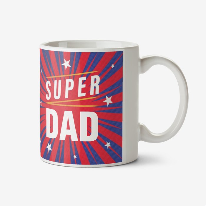 Typographic Super Dad Personalised Mug