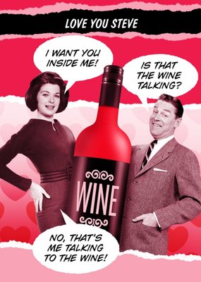 I Want The Wine Inside Of Me Personalised Card