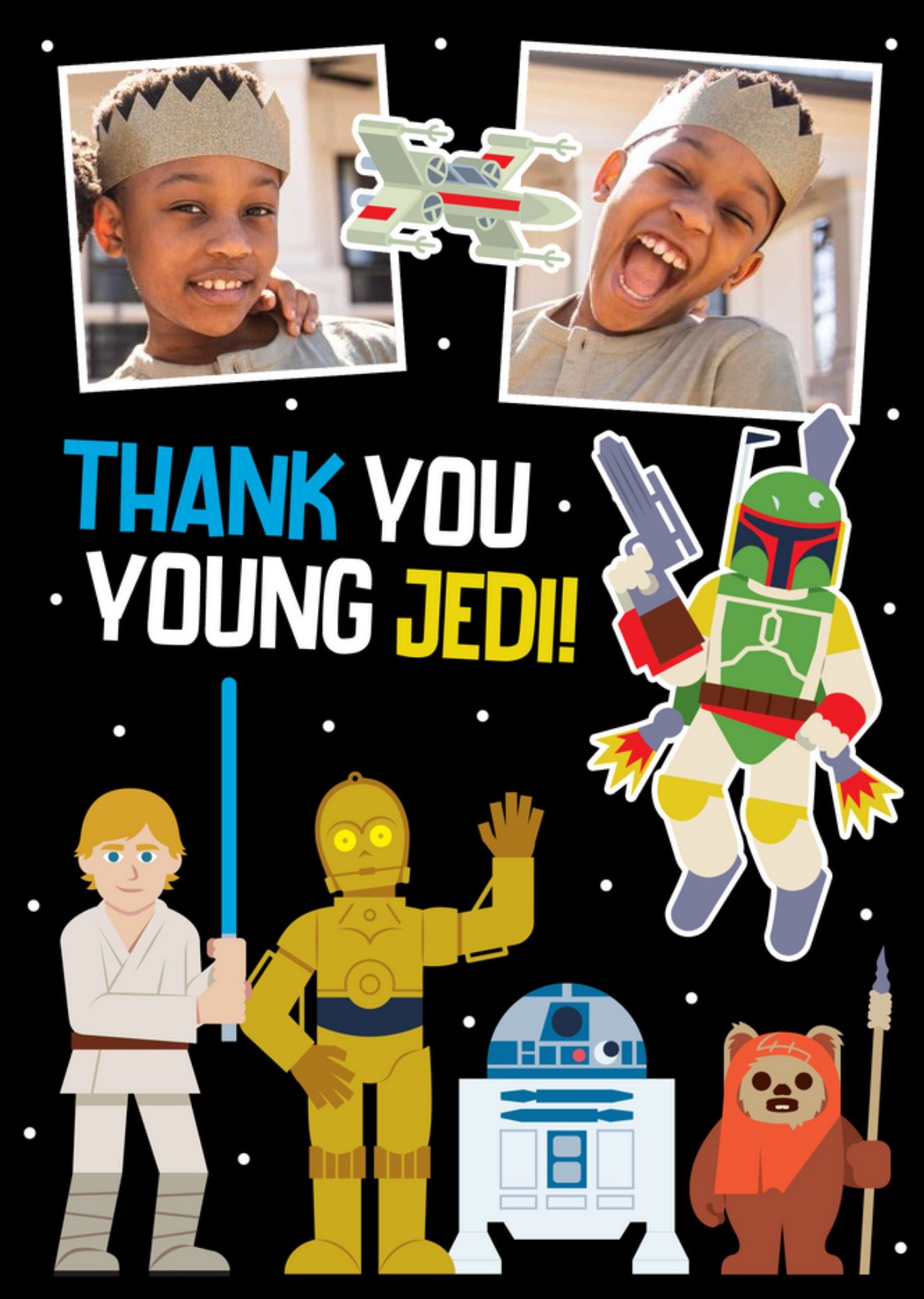 Star Wars Photo Upload Thank You Card Ecard