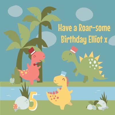 Have A Roar-Some Birthday Personalised Happy Birthday Card