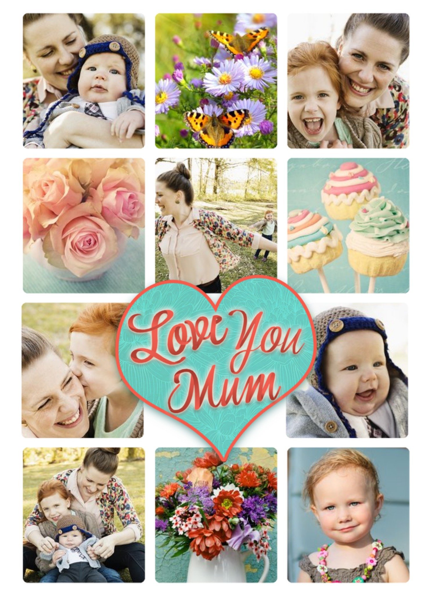 Love You Mum Multi-Photo Upload Card Ecard