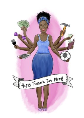 KitsCH Noir Fathers Day Super Mum Card