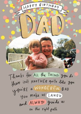 Photo Upload and Poem Dad Birthday Card  