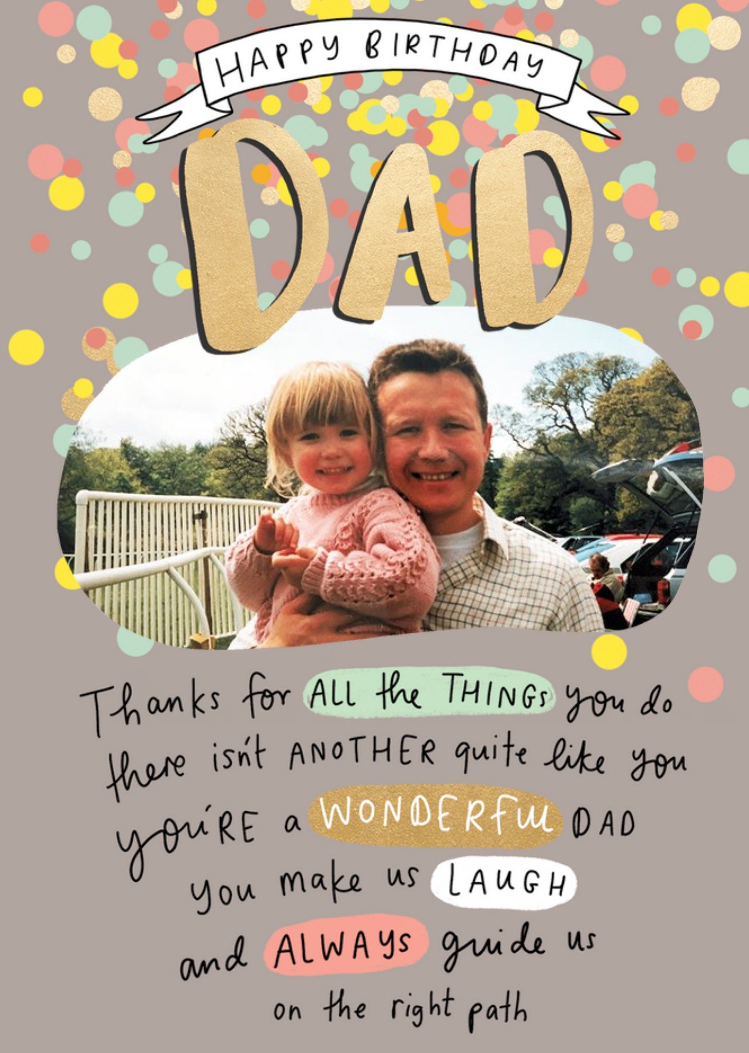 Moonpig Photo Upload And Poem Dad Birthday Card , Large