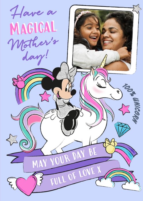 Disney Minnie Mouse Have A Magical Day Cute Mother's Day Photo Card