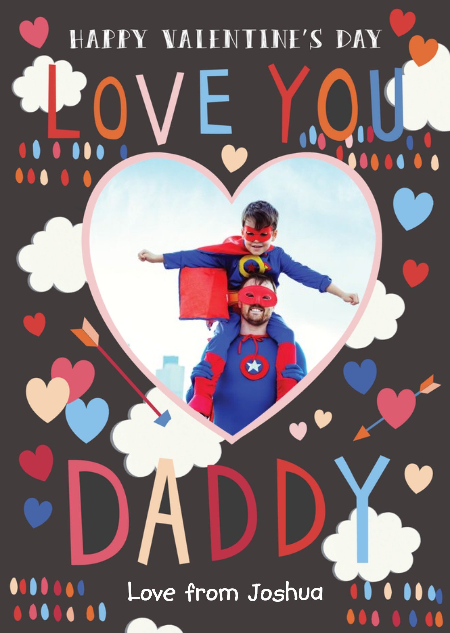 I Love You Daddy Personalised Photo Upload Card Ecard