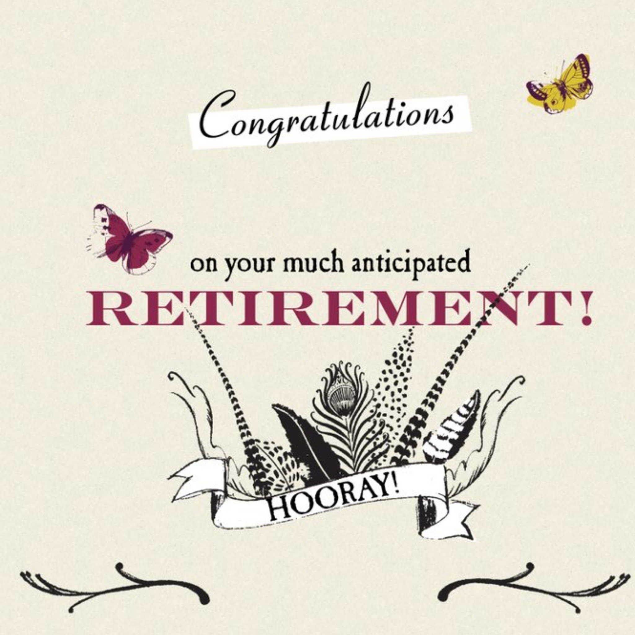 Retirement Congratulations Card, Square