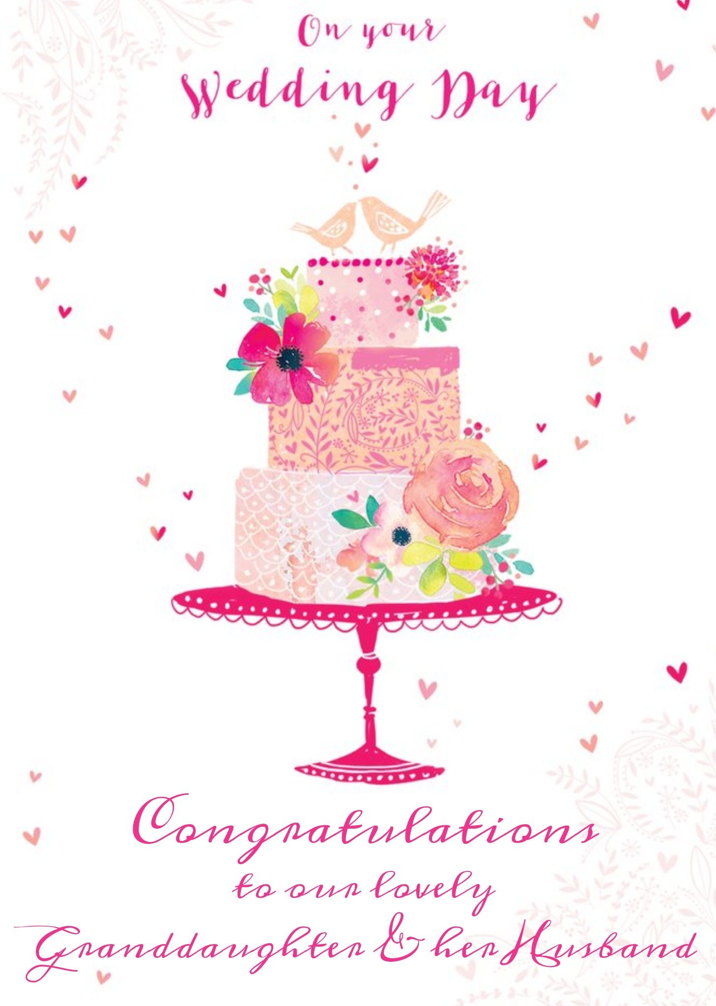 Ling Design Congratulations Granddaughter And Her Husband Wedding Card