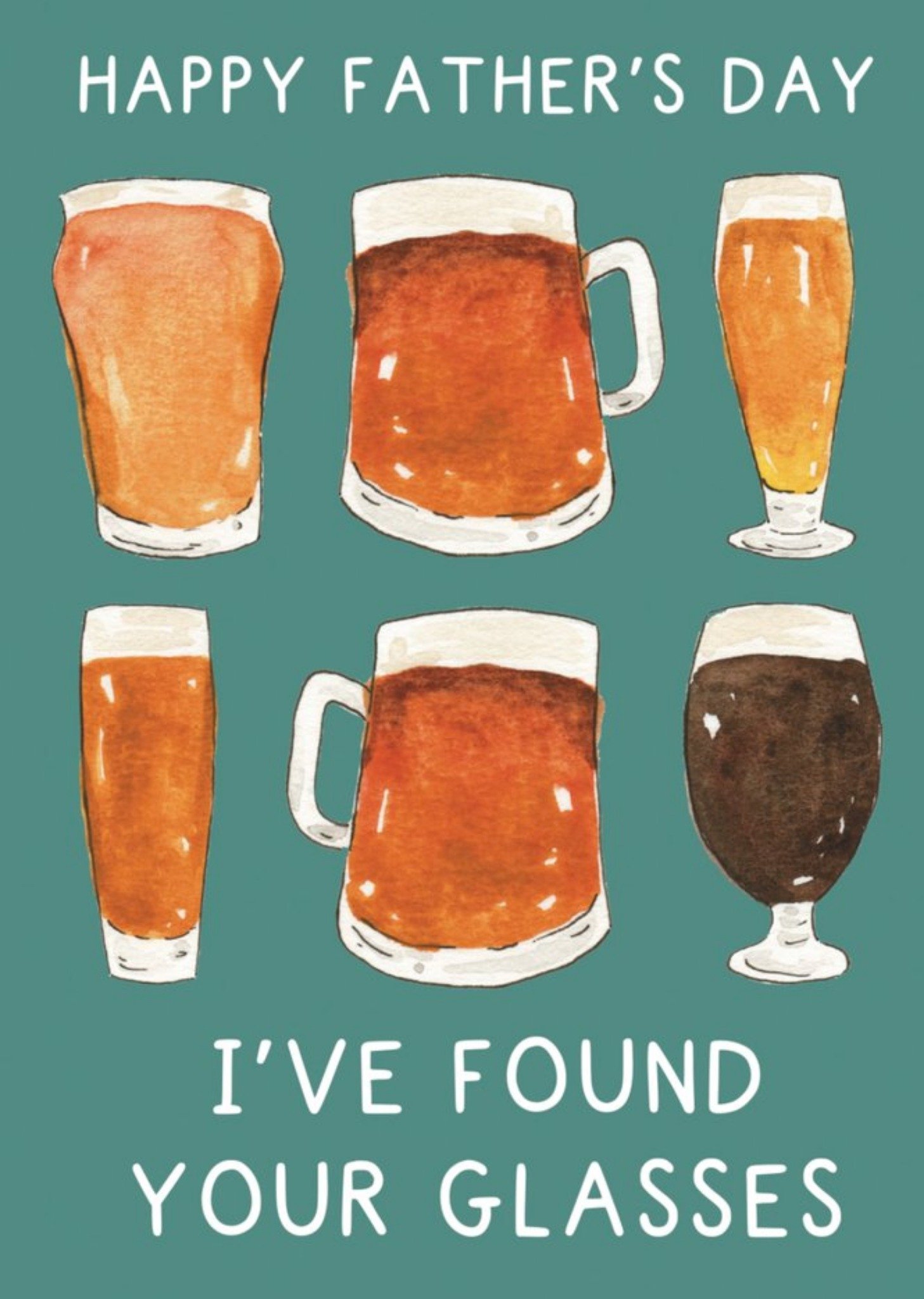 Moonpig Funny Beer Joke I've Found Your Glasses Father's Day Card Ecard