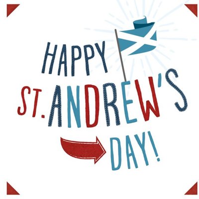 Happy St Andrews Day Flags Card