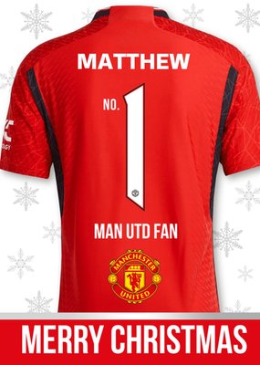 Number 1 Man United Fan Christmas Card