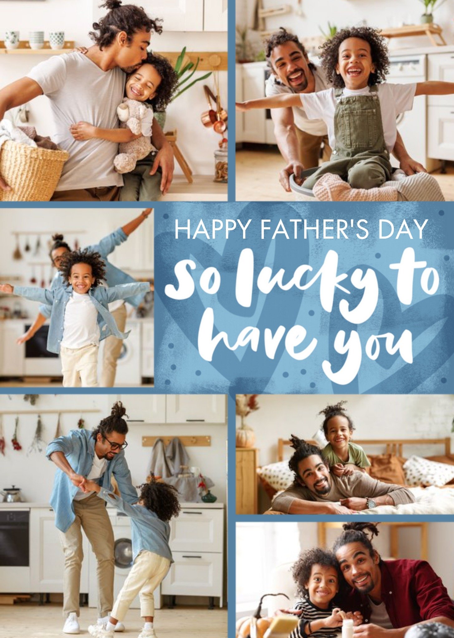 So Lucky To Have You Photo Upload Father's Day Card