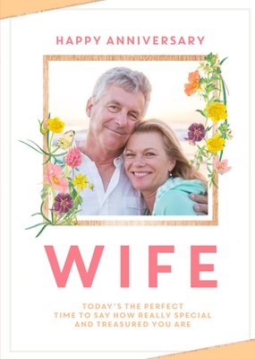 Traditional Anniversary Photo Upload Card For your Wife - Really Special and Treasured