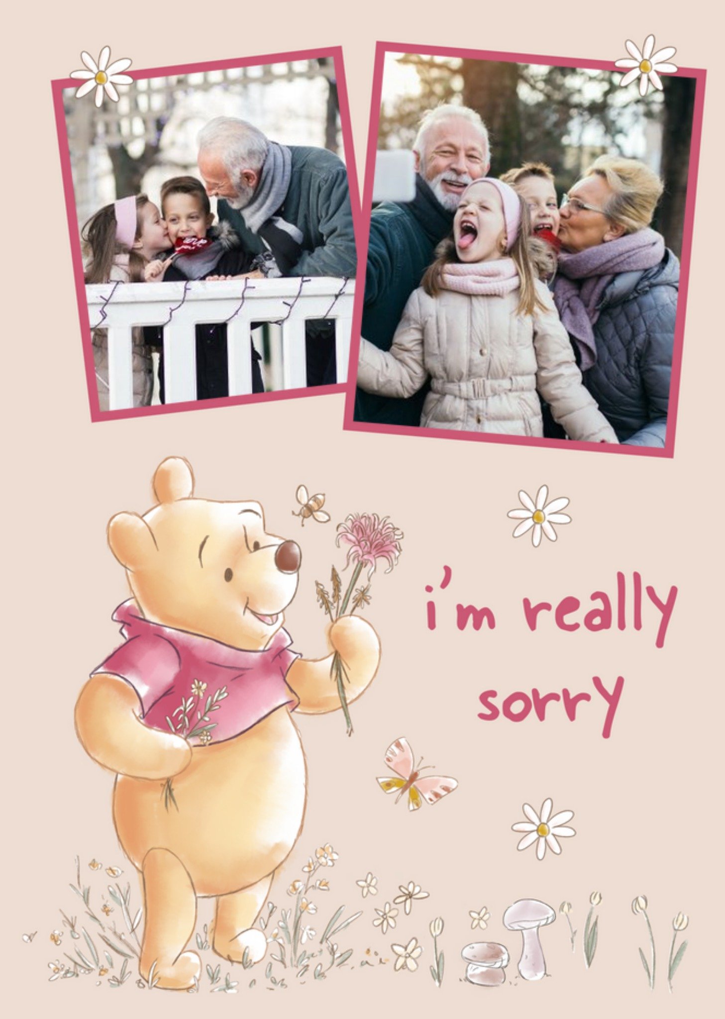 Disney Winnie The Pooh Illustration Sorry Photo Upload Card Ecard