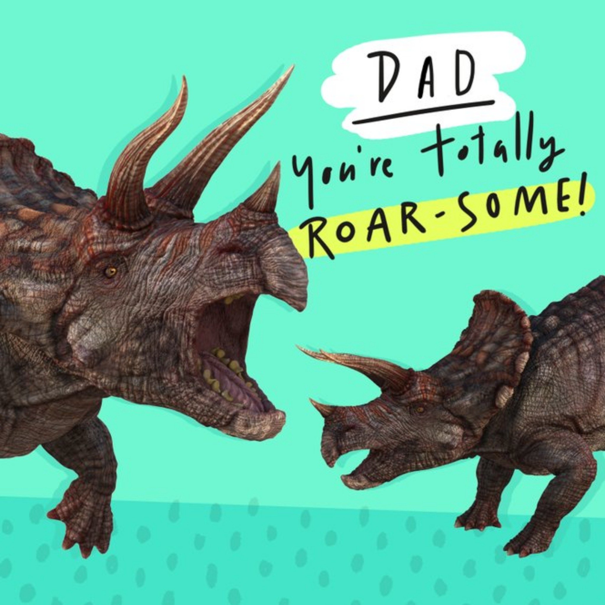 The Natural History Museum Totally Roar-Some Father's Day Card, Square