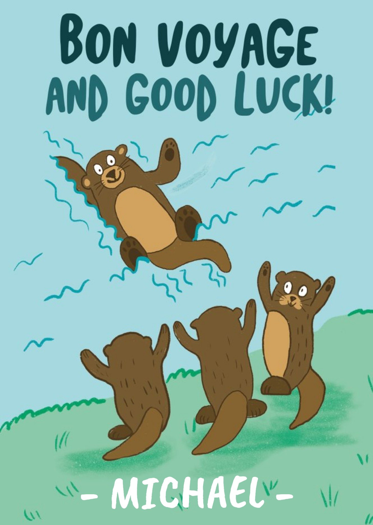 Bon Voyage And Good Luck Card