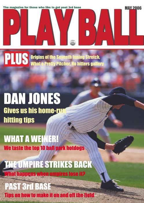 Play Ball Magazine Personalised Card