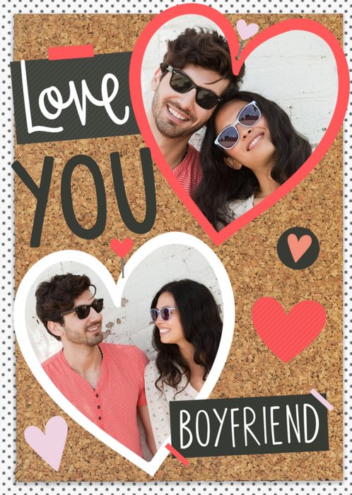 Pinboard Love You Boyfriend Photo Upload Card