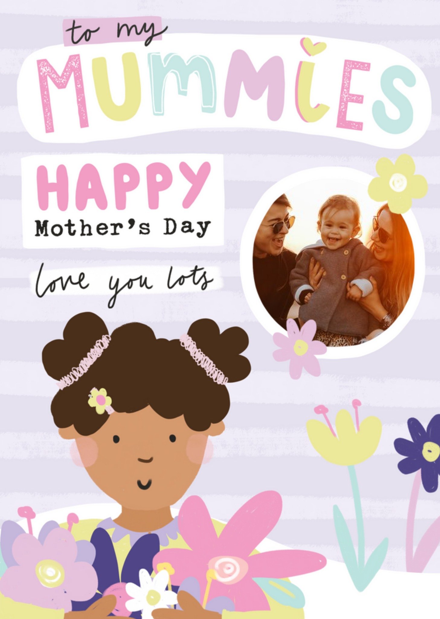 Party Pals Chloe Allum Flowers Photo Upload Mother's Day Card Ecard