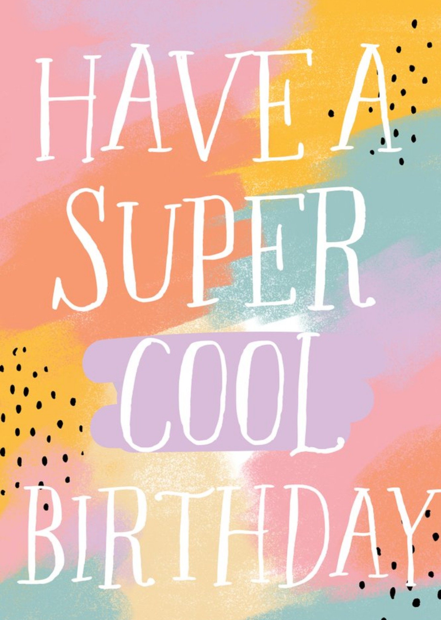 Moonpig Christie Williams Bright Colourful Typographic Birthday Card, Large