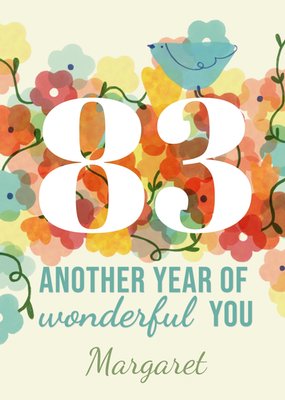 Another Year Of Wonderful You Birthday Card