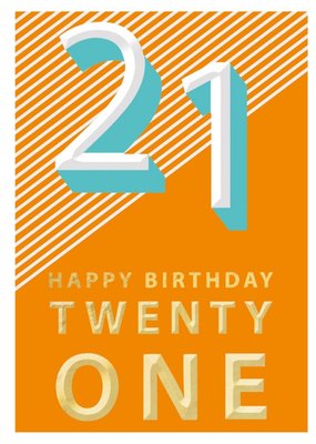 21 Happy Birthday Block Colour Card
