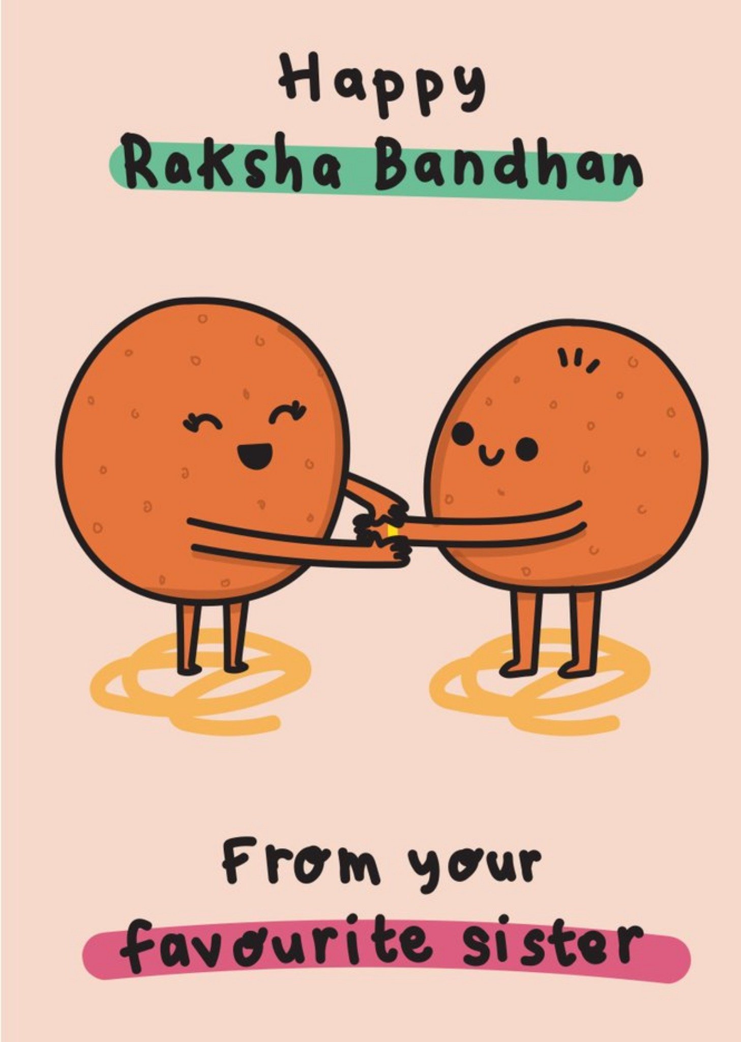 Moonpig From Your Favourite Sister Raksha Bandhan Card, Large