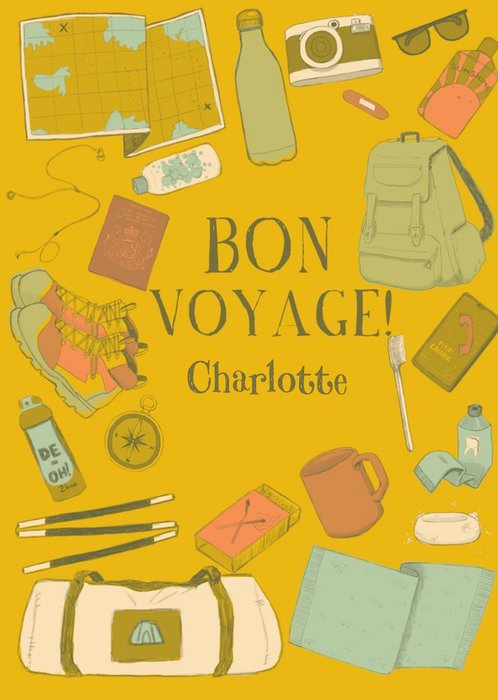 Bon Voyage Card - Travelling - Travel - Adventure