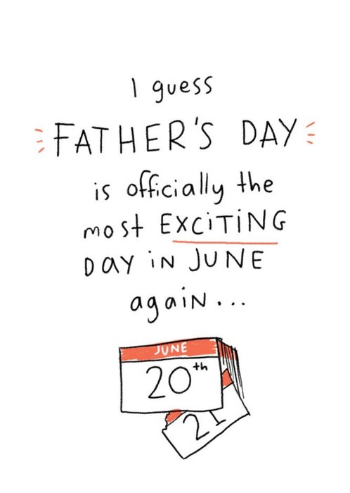 Funny Lockdown The Most Exciting Day In June Again Father's Day Card