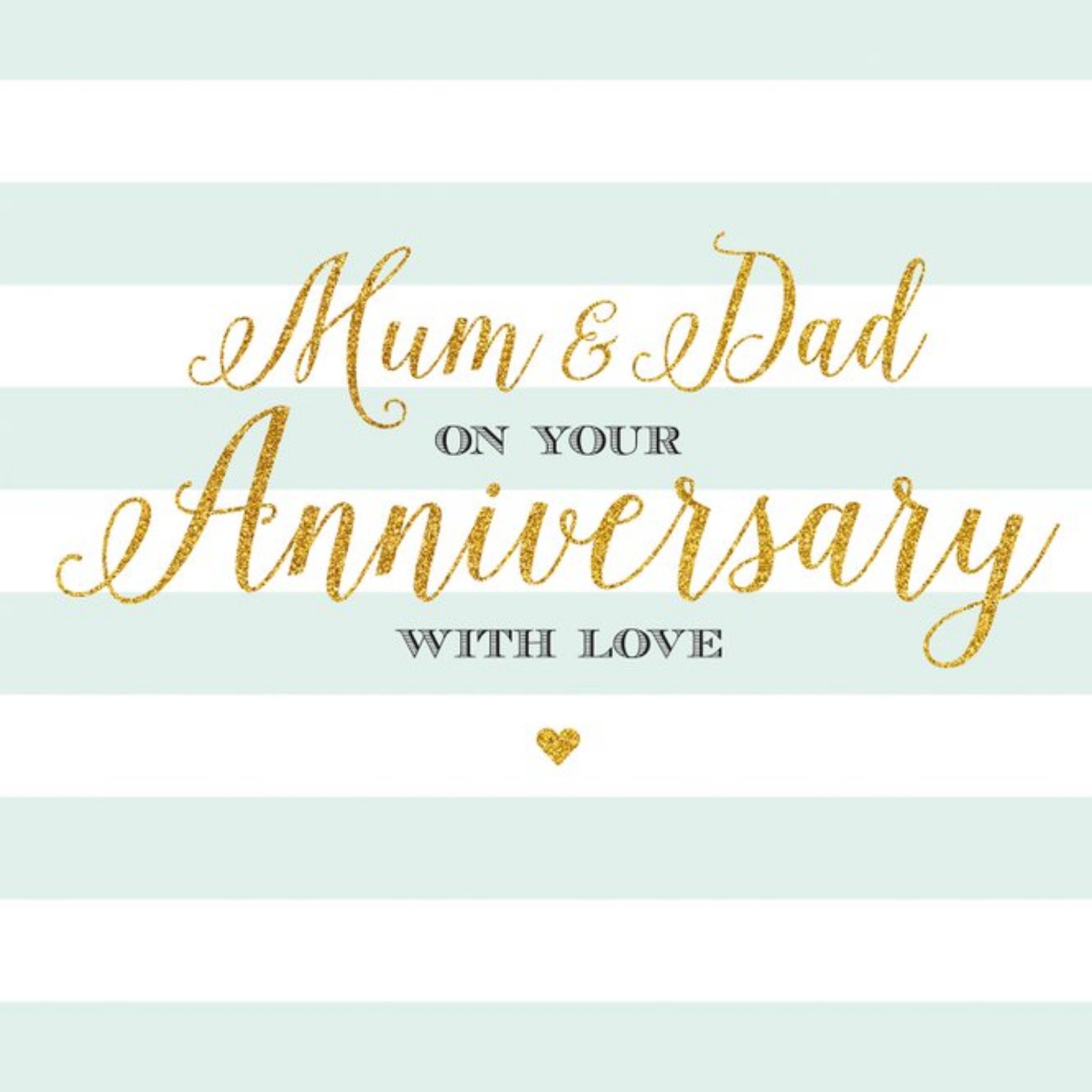 Mum And Dad On Your Anniversary Card, Square