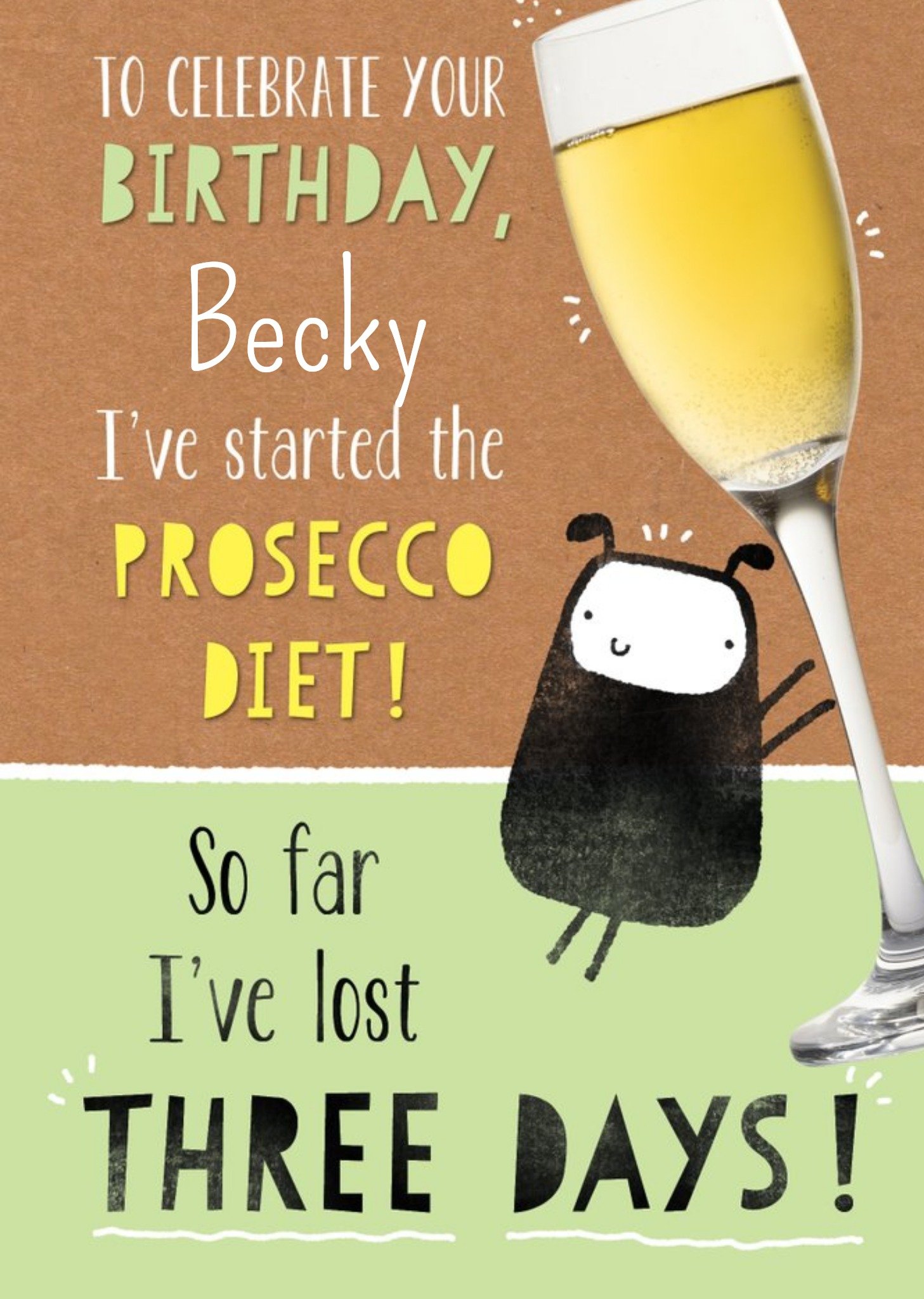 Moonpig Ive Started The Prosecco Diet Card, Large